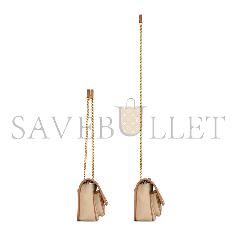 YSL NIKI MINI IN CANVAS AND LEATHER 828736FAEFF9856 (18*12.5*5cm)